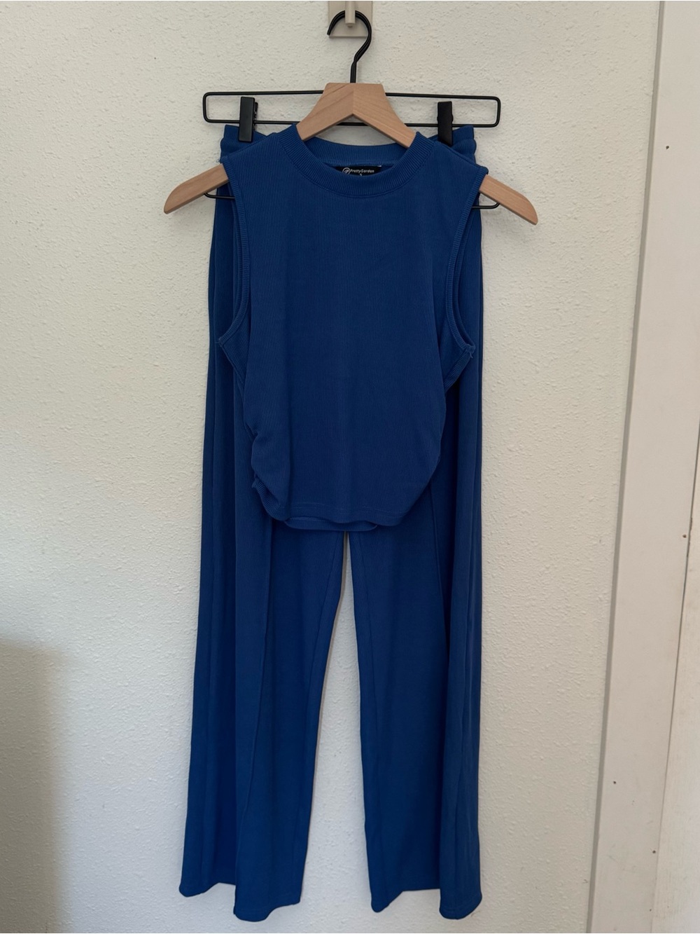 Pretty Garden Sleeveless Royal Blue Set Size Small NWOT
